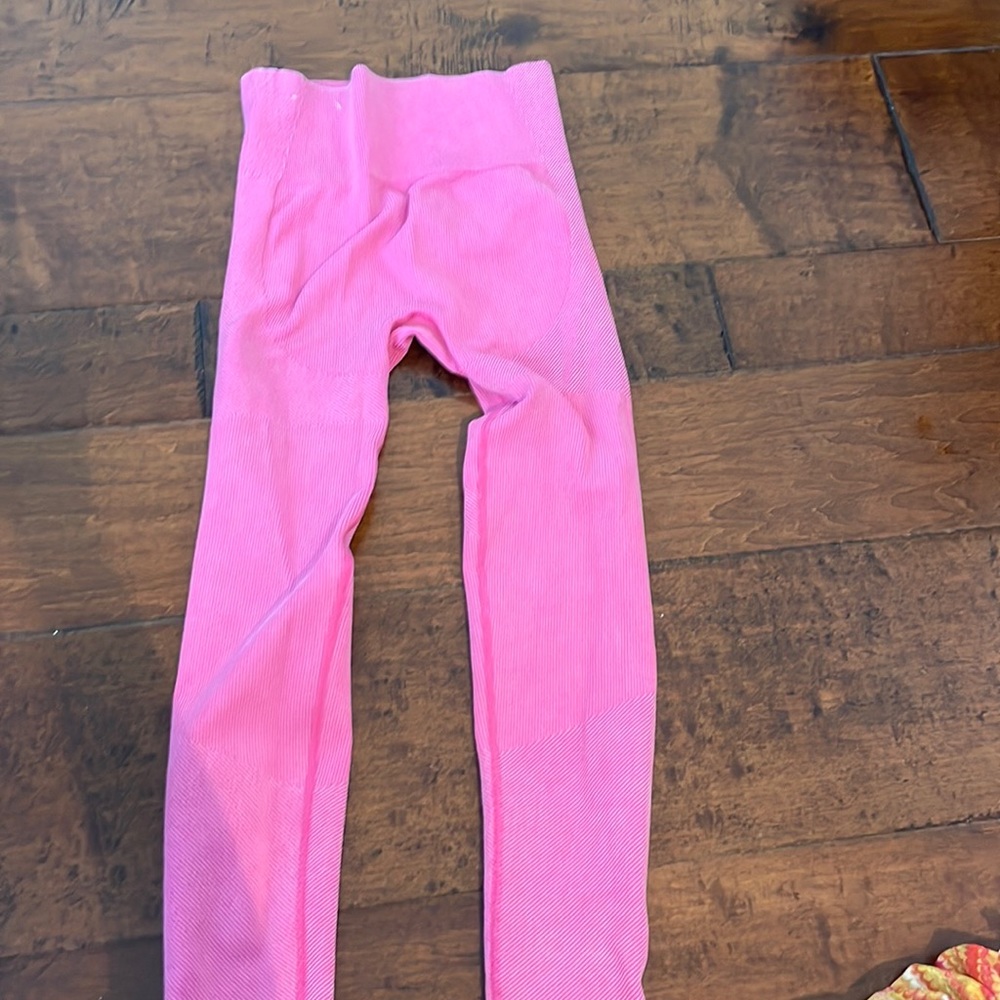 Hot pink leggings from target